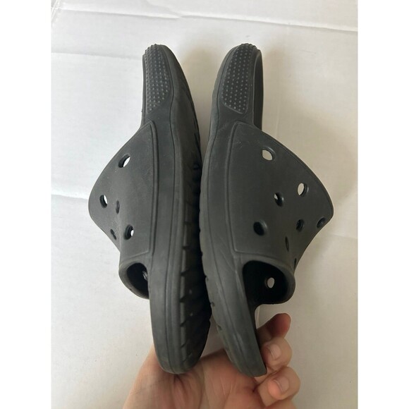 Crocs black Slide Sandals Sz 6 - Picture 3 of 6